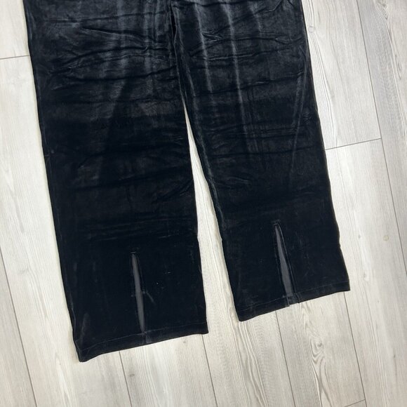 Spanx WOMENS Solid Black Velvet Front Slit Pant, Size 3X Stretch 20396R - Picture 8 of 8